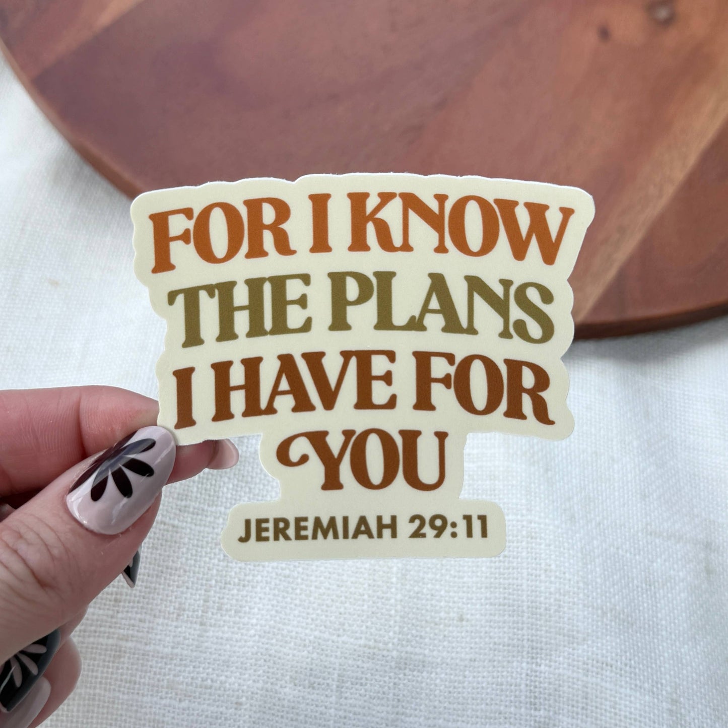 Big Moods - "For I know the plans I have for you" Bible Verse Sticker