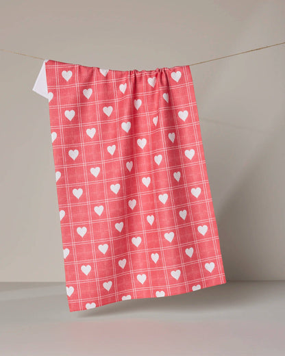 Geometry - Kind Spirit Red Tea Towel