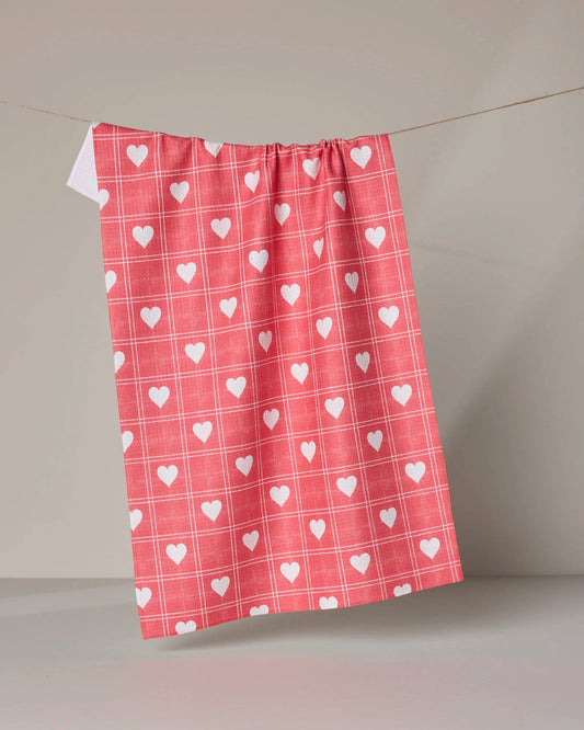 Geometry - Kind Spirit Red Tea Towel