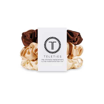 TELETIES - Silk Hair Scrunchie | Large | For the Love of Nude