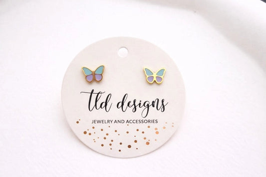 Butterfly Twist-Back Stud Earrings