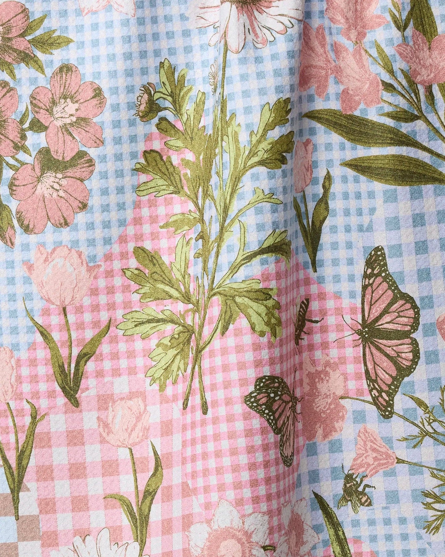 Floral Collage Tea Towel-Geometry