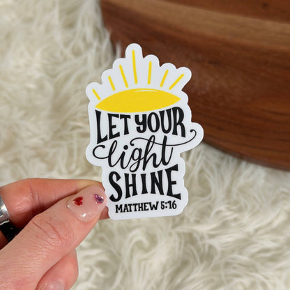 Big Moods - Let Your Light Shine Matthew 5:16 Faith Sticker