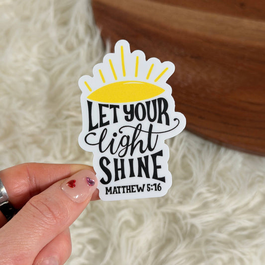 Big Moods - Let Your Light Shine Matthew 5:16 Faith Sticker