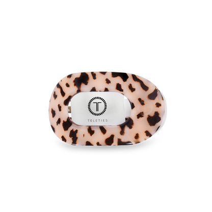 TELETIES - Round Flat Hair Clip | Small | Blonde Tortoise