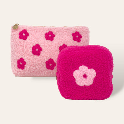 Teddy Pouch - Pink Flower