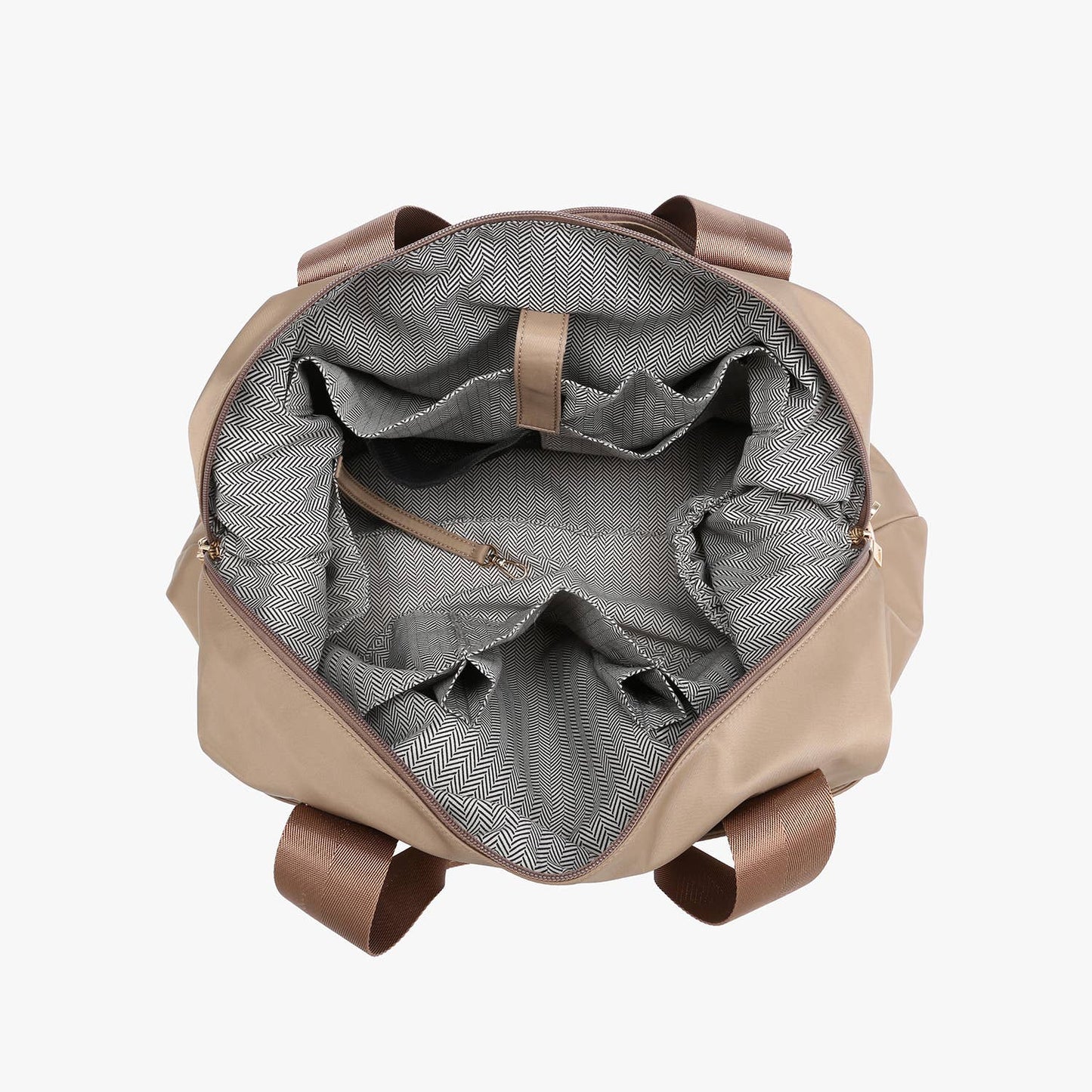 Navy Nylon Weekender w/ Dual Handles: Black