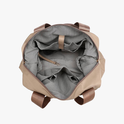 Navy Nylon Weekender w/ Dual Handles: Black