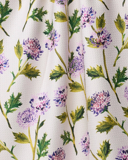 Blooming Thistle Tea Towel-Geometry