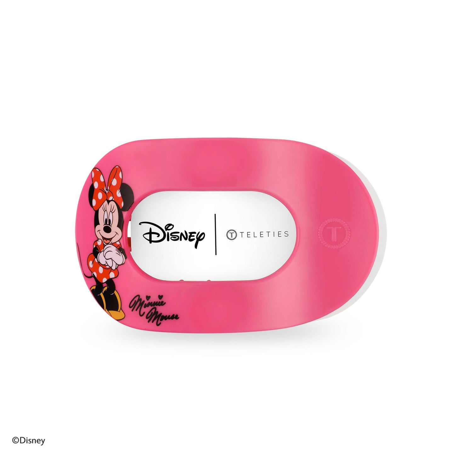 TELETIES - Flat Round Hair Clip | Medium | Minnie Mouse