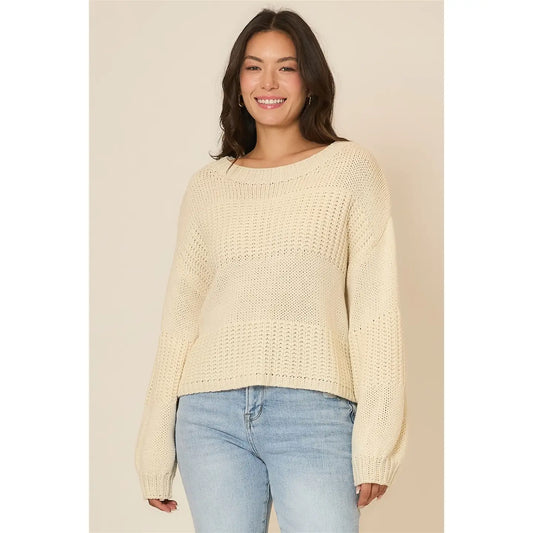 The Ella Ivory Sweater
