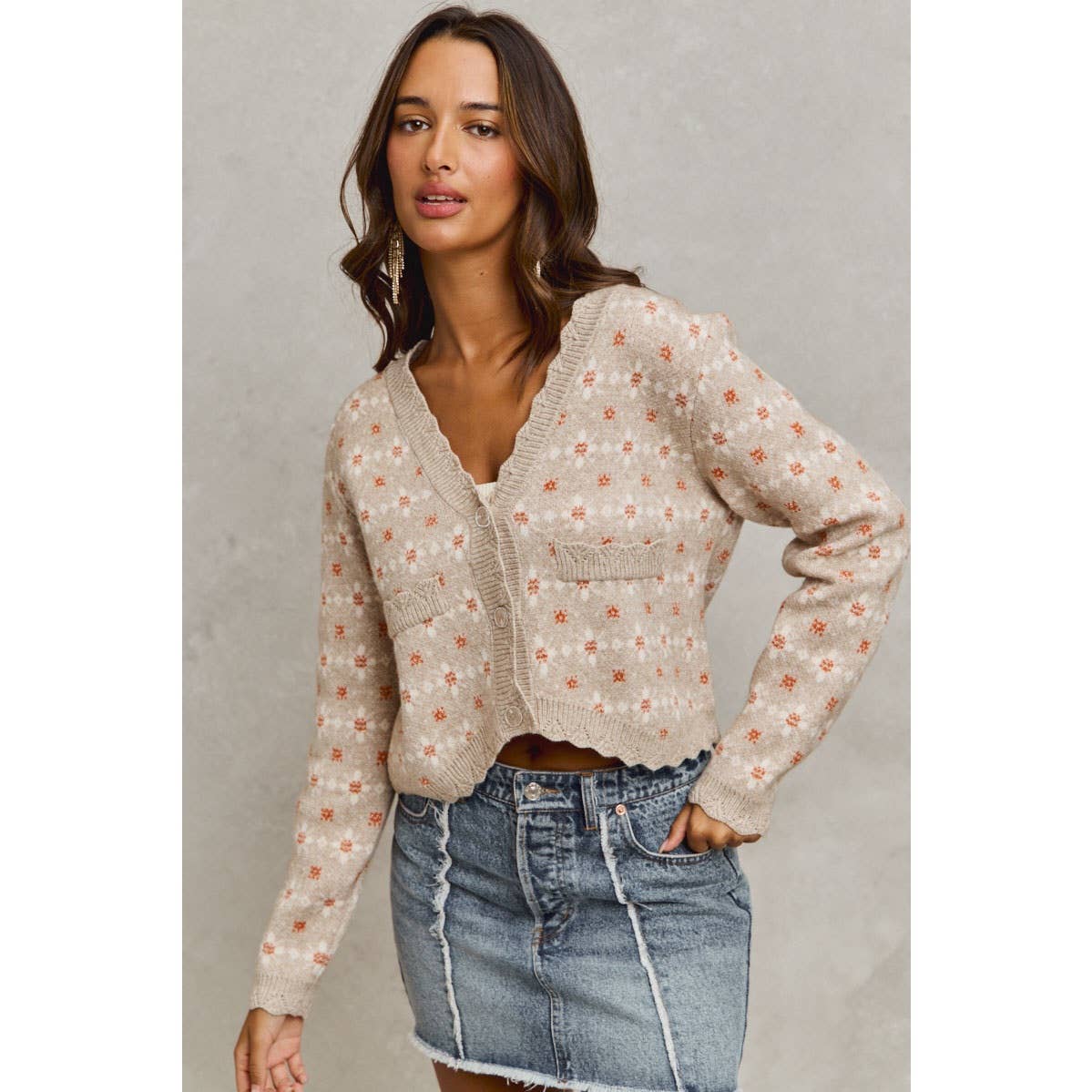 Daisy Darling Floral Knit Cardigan