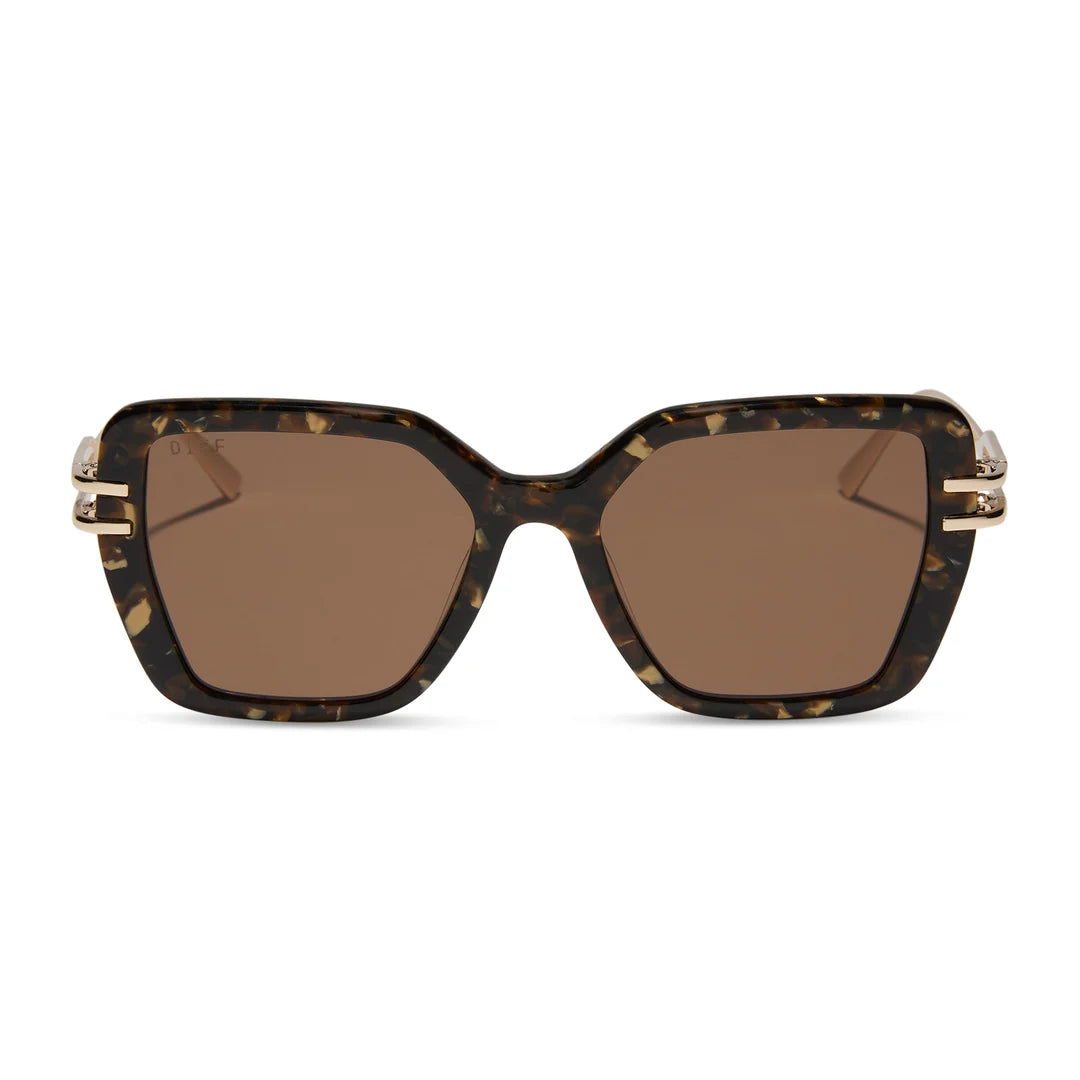 DASHA GLITTER TORTOISE + BROWN