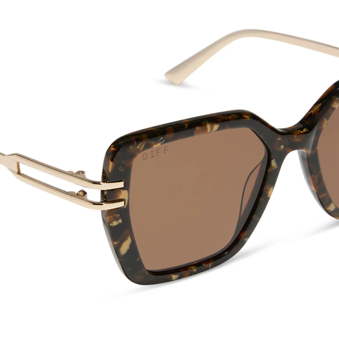 DASHA GLITTER TORTOISE + BROWN