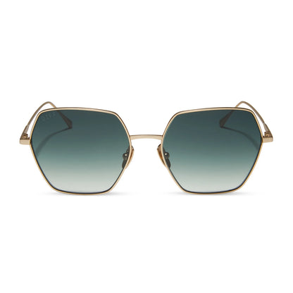 Harlowe - matte gold g15 gradient sunglasses