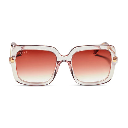 Sandra - light pink crystal dusk gradient sunglasses