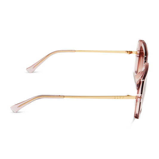 Sandra - light pink crystal dusk gradient sunglasses