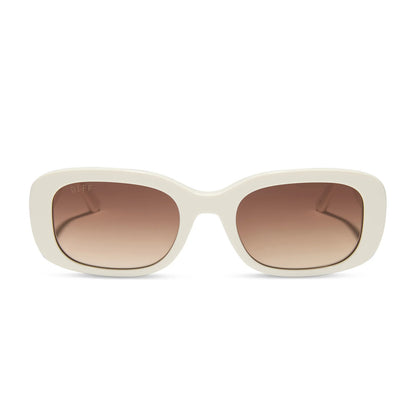 The White Lotus - italy white ivory rich brown gradient sunglasses