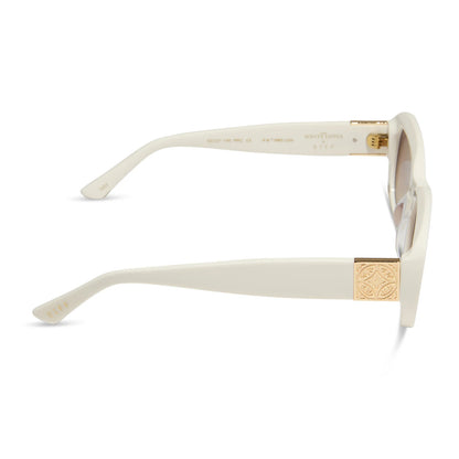 The White Lotus - italy white ivory rich brown gradient sunglasses