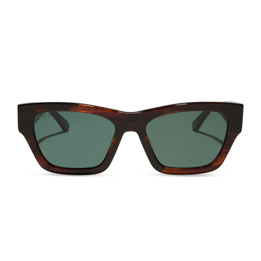 Beth II - warm sequoia tortoise g15 polarized sunglasses