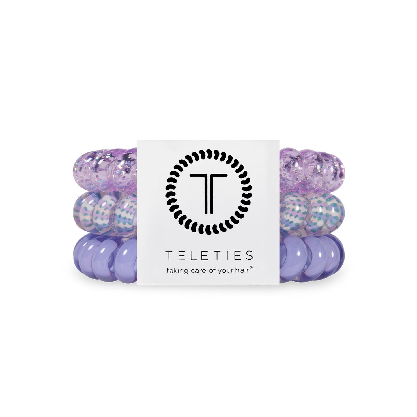 TELETIES - Spiral Hair Coils | Large | Lavender Mist