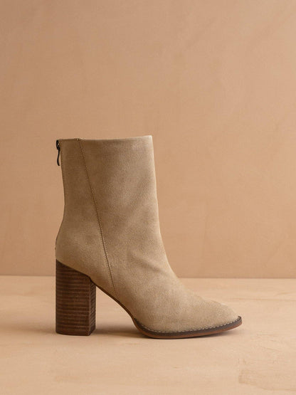 The Maxine | Khaki Minimal Heel Bootie