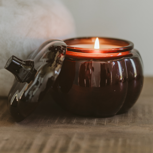 Hello Fall Soy Candle - 20oz Pumpkin Jar - Fall Decor