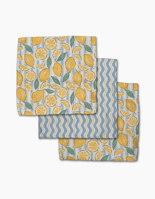 Lemon Waves Dishcloth Set- Geometry
