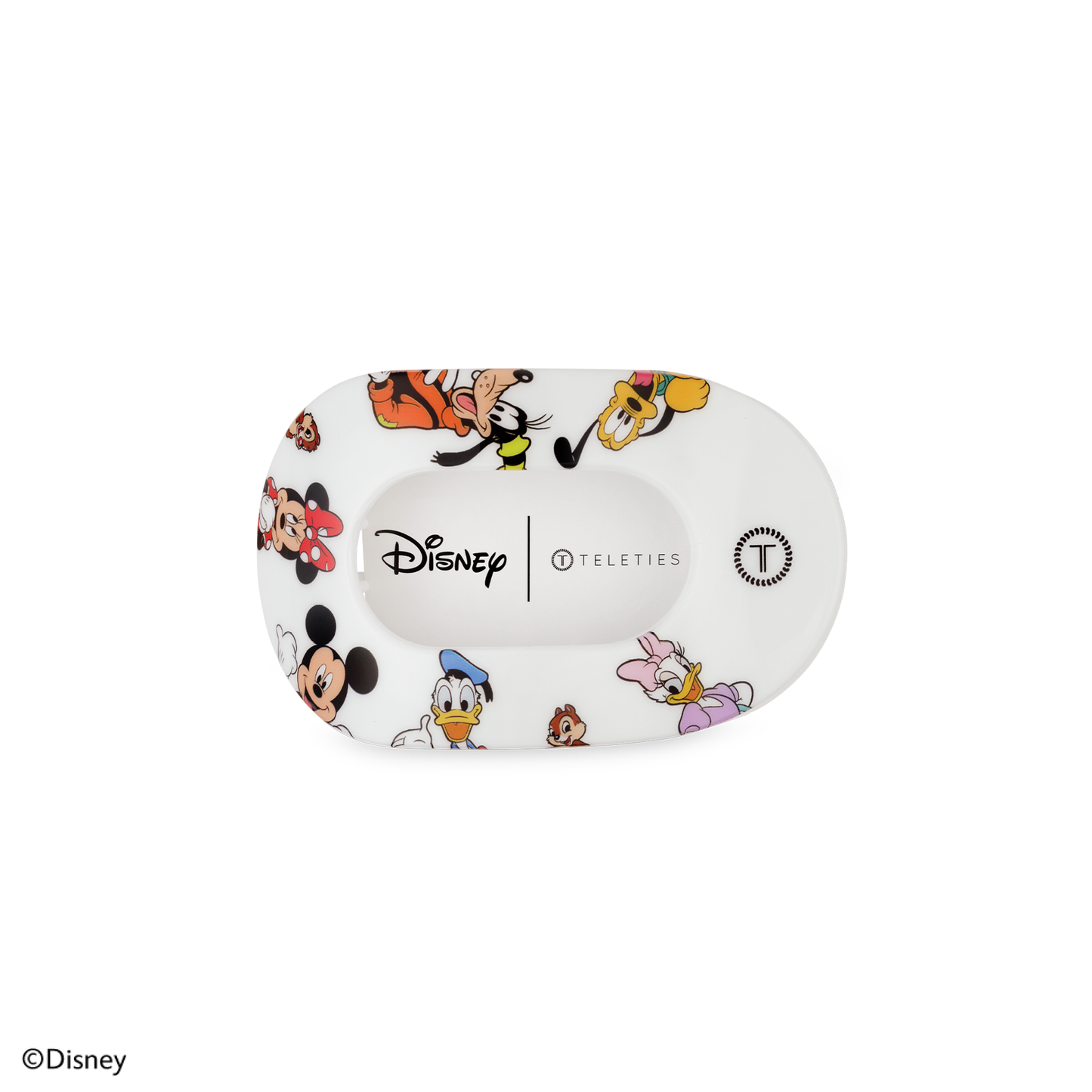 TELETIES - Flat Round Hair Clip | Small | Mickey and Friends