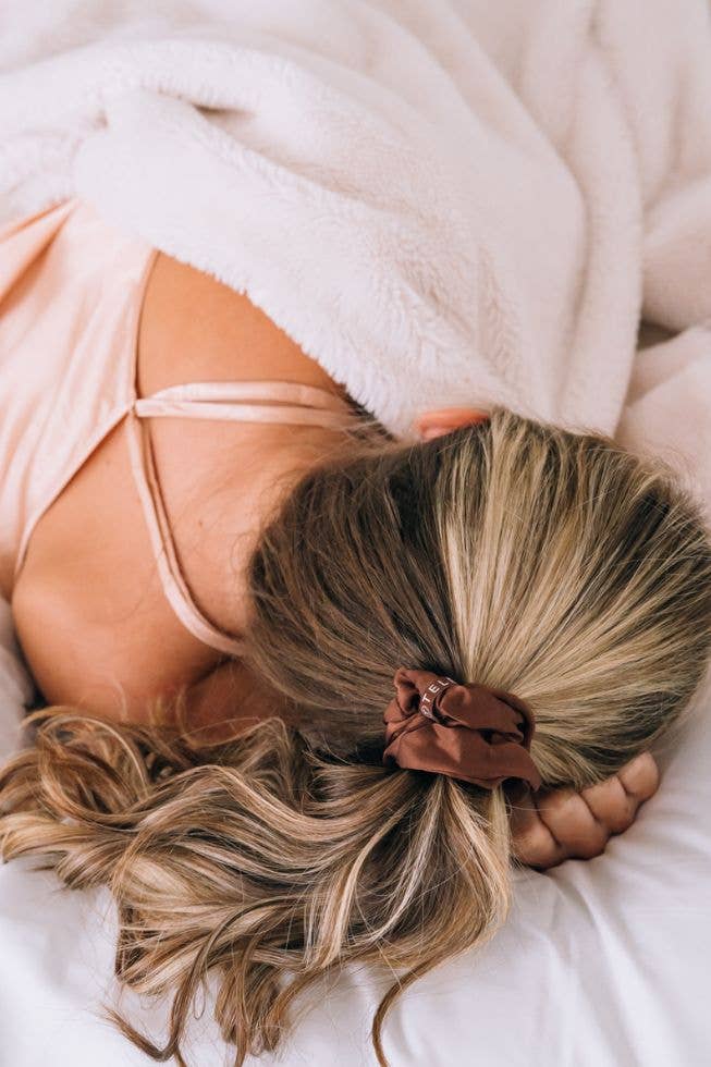 TELETIES - Silk Hair Scrunchie | Large | For the Love of Nude