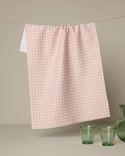 Geometry - Peach Darling Tea Towel
