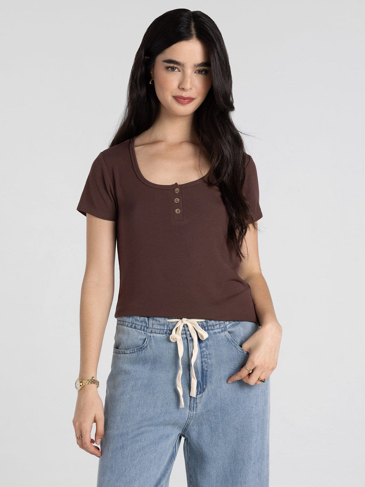 EVANORE TOP-DEEP MAHOGANY