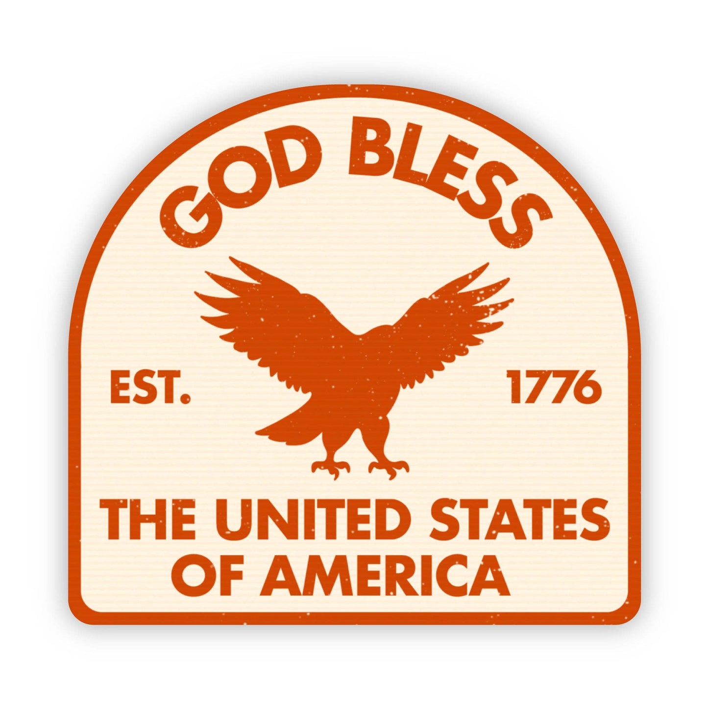 Big Moods - "God Bless The United States Of America" USA Badge Sticker