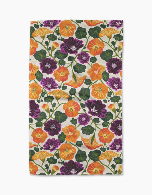 Geometry - Nasturtium Garden Tea Towel