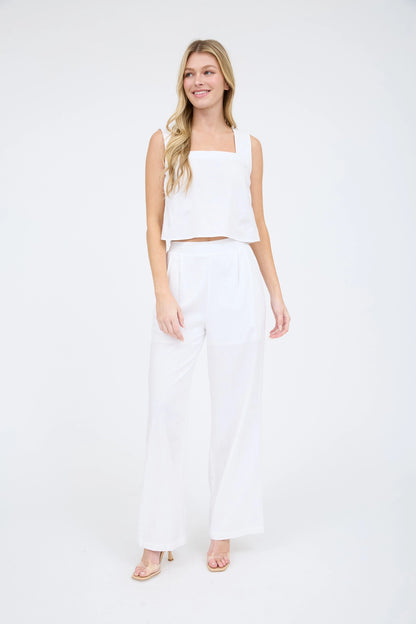 Vera Pleat Linen Pants