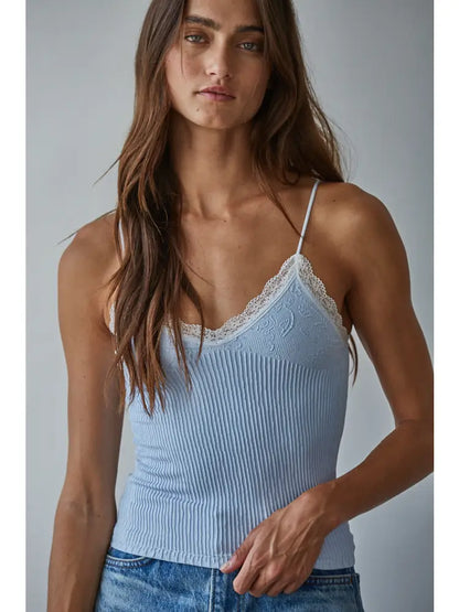 Jacquard Ribbed Lace Time Cami