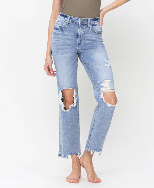 90’s BABE DISTRESSED STRAIGHT JEANS