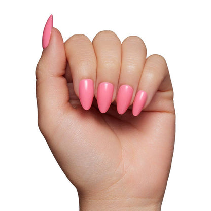 Glamnetic - Flamingo Pink Press-On Nails | Solid Nails | Short Almond