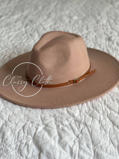 Wide Brim Hat w/ Belt - Cappuccino RTS