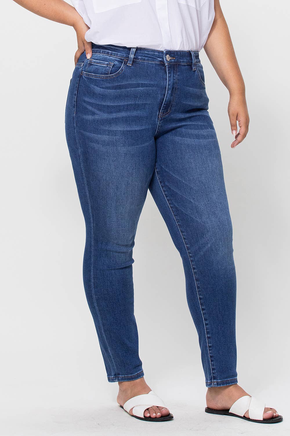 HAYLIE-CURVY SIZE HIGH RISE SKINNY JEAN