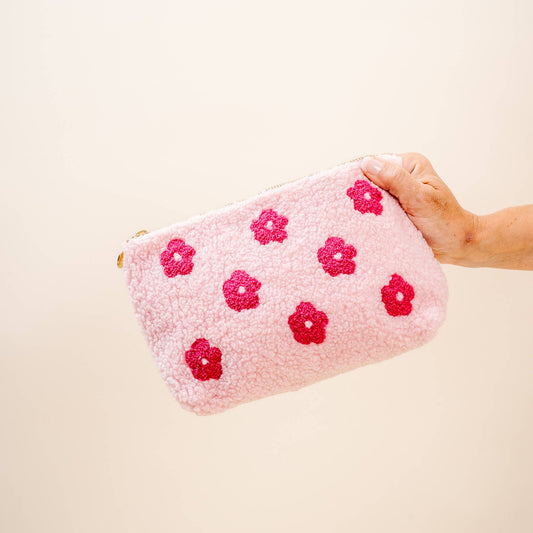Teddy Pouch - Pink Flower